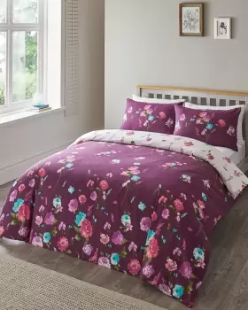 Image of Cotton Traders Sofia Duvet Set in Purple