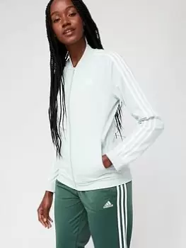 Image of adidas Essentials 3 Stripes Tracksuit - Green, Size XS, Women