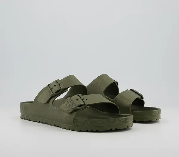 Image of Birkenstock Mens Arizona Two Strap Sandals In Green, 9.5