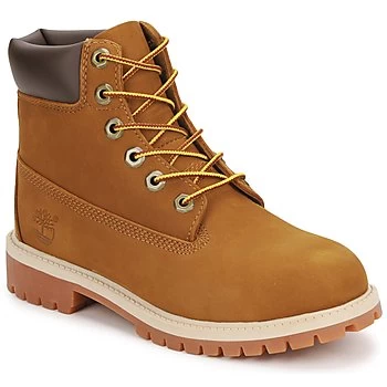 Image of Timberland 6 IN PREMIUM WP BOOT boys's Childrens Mid Boots in Brown kid,4,5,5.5,6.5