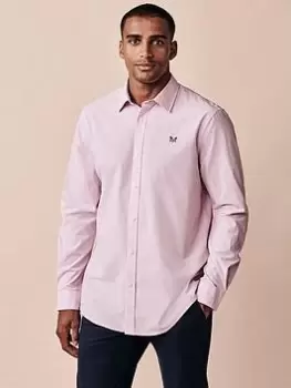 Image of Crew Clothing Crew Classic Micro Gingham Shirt - Light Pink Size M Men