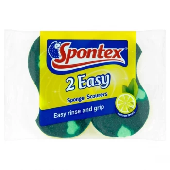 Image of Spontex Easy Sponge Scourer 2 Pack