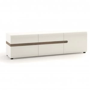 Image of Exton 3 Door TV Unit - White Gloss
