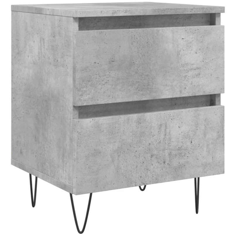 Image of VIDAXL Bedside Cabinet Concrete Grey 40x35x50cm Engineered Wood Vidaxl 826884
