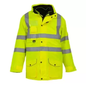 Image of Yoko Hi Vis Multi-Function Breathable & Waterproof 7-In-1 Jacket (Pack of 2) (M) (Hi Vis Yellow)