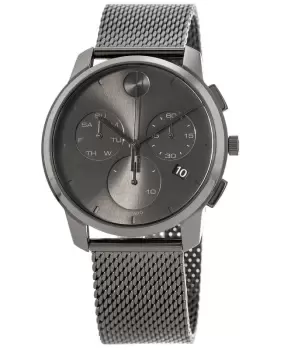 Image of Movado Bold Thin Chronograph Grey Dial Steel Mens Watch 3600635 3600635