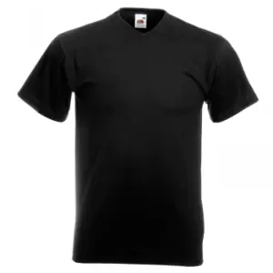 Image of Fruit Of The Loom Mens Valueweight V-Neck, Short Sleeve T-Shirt (M) (Black)
