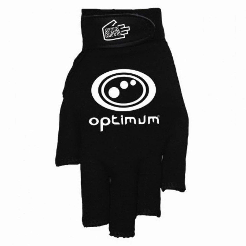 Image of Optimum Stik Fingerless Gloves in Black Size: XL Black Unisex XL