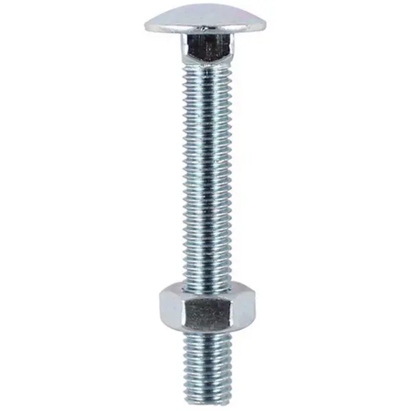 Image of Coach Bolts and Nut Zinc Plated 10160CB Size: M10