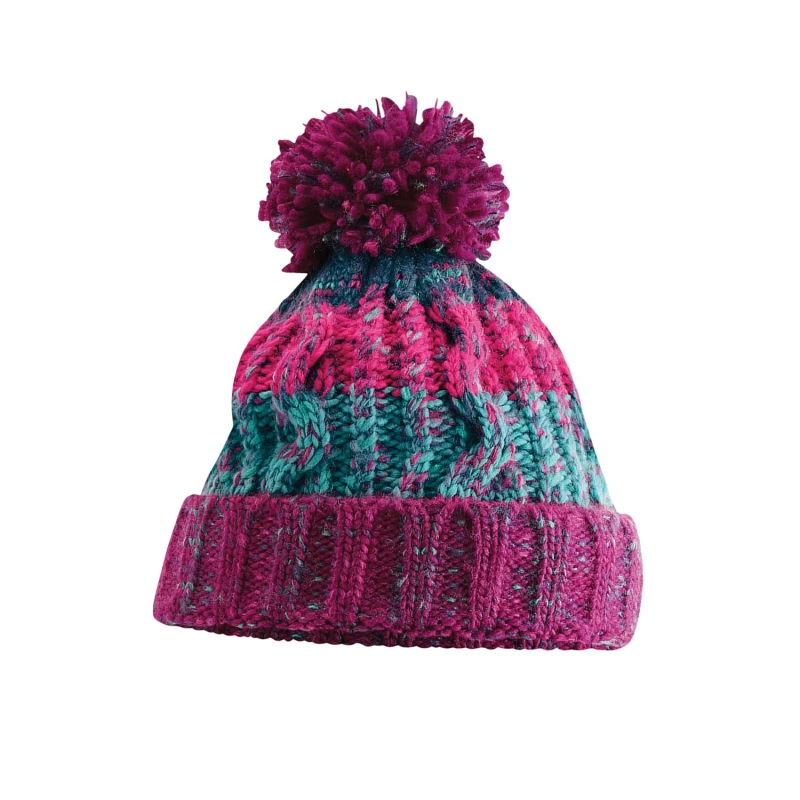 Image of Beechfield Beechfield Men Corkscrew Beanie in Pink Pink One Size Male 5063470671083