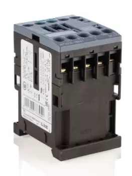 Image of Siemens SIRIUS Innovation 3RT2 3 Pole Contactor - 9 A, 24 V dc Coil, 3NO, 4 kW