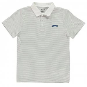 Image of Slazenger Micro Stripe Polo Shirt Junior Boys - White