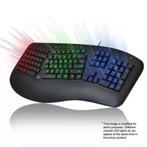 Image of Adesso Tru-Form 150 - 3-Color Illuminated Ergonomic Keyboard