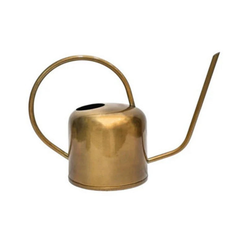 Image of Ivyline Kew Watering Can - Metal - L13.5 X W38 X H19cm - Matt Brass