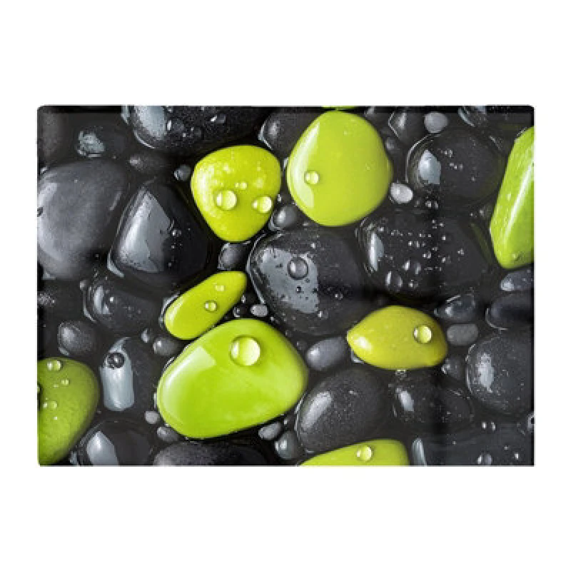 Image of Warren Reed Designer Lime And Charcoal Pebble Harmony Chopping Board