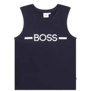 Image of Boss Logo Vest - Blue