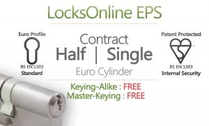 Image of LocksOnline EPS Contract Single / Half Euro Cylinder