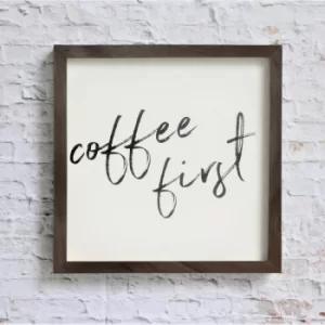 Image of KZM289 Brown White Black Decorative Framed MDF Painting