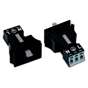 Image of Wago 890-713 Plug, Winsta Mini,snap-In, 3Pole,blk