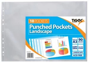 Image of Tiger A3 Punched Pockets Landscape PK10