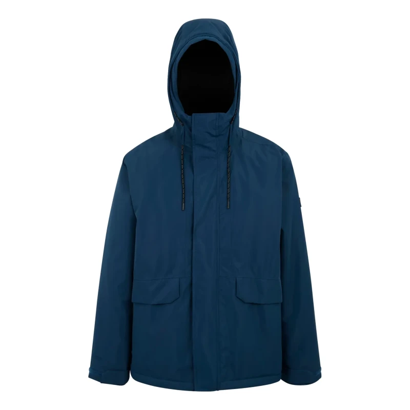 Image of Regatta Regatta Men Sterlings Hooded Waterproof Breathable Insulated Jacket in Blue Size: large Blue L Male 5063516101536