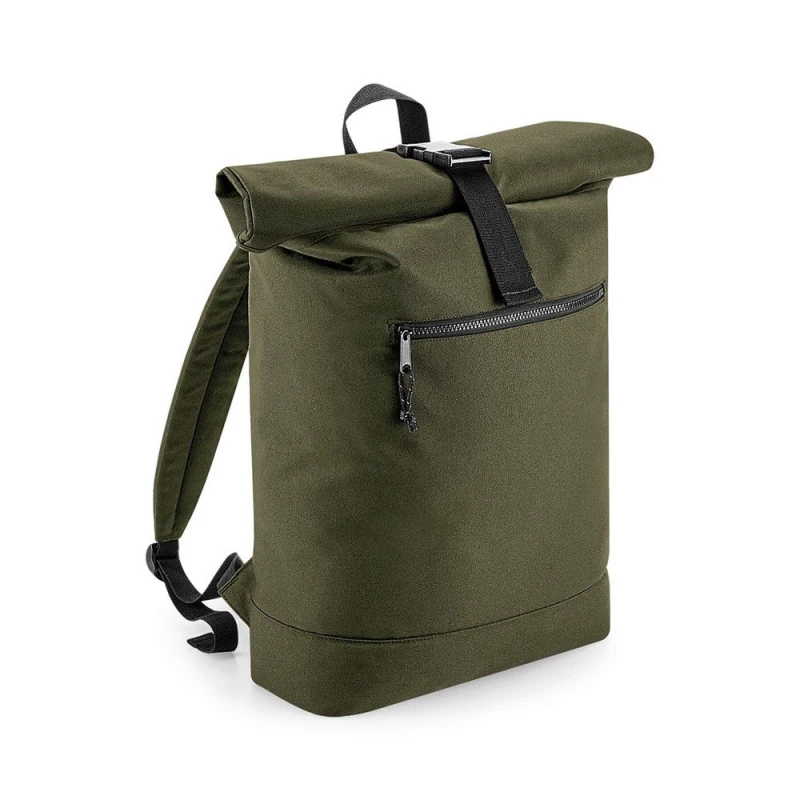Image of Bagbase Mens Roll-Top Backpack in Green Green Male