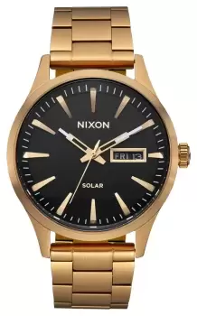 Image of Nixon A1346-510-00 Sentry Solar Stainless Steel All Gold/ Watch