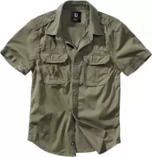 Image of Brandit Vintage Shirt, green Size M green, Size M