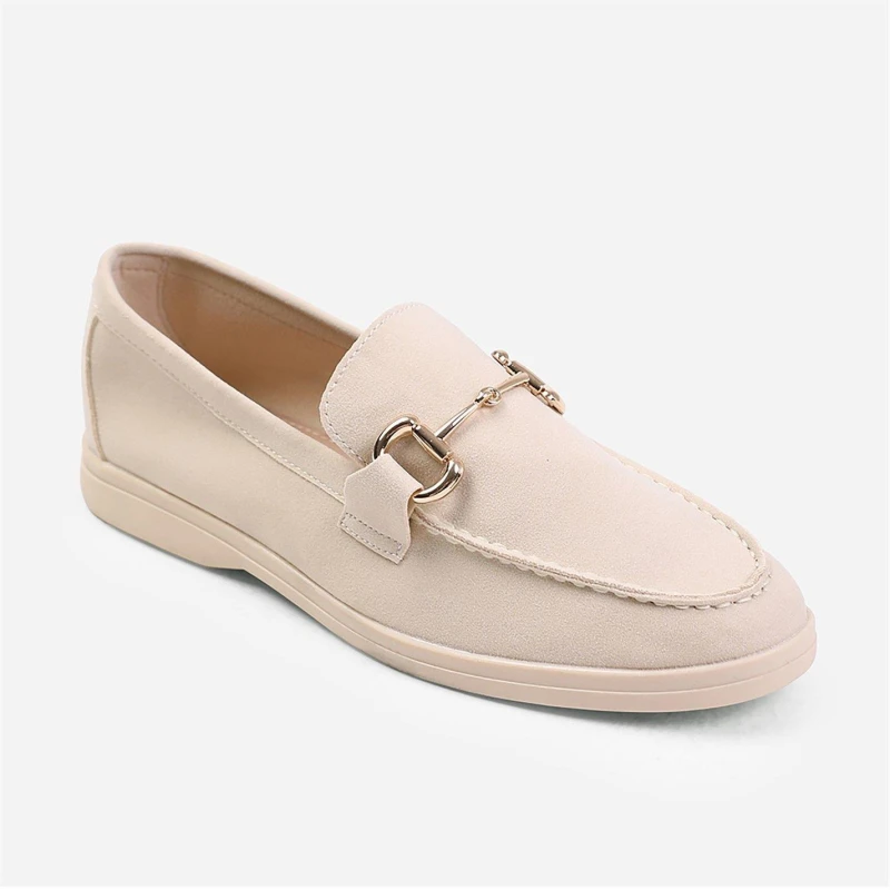 Image of Where's That From 'Aster' Slip On Loafer With Metal Detailing Beige