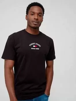 Image of Tommy Jeans Tjm Clsc Timeless Tommy T-shrt, Black, Size S, Men