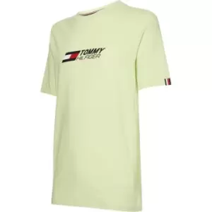 Image of Tommy Sport Logo T Shirt Mens - Yellow
