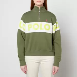 Image of Polo Ralph Lauren Womens Half Zip Sweatshirt - Army Olive - S