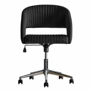 Image of Crossland Grove Greenwich Swivel Chair Black Velvet