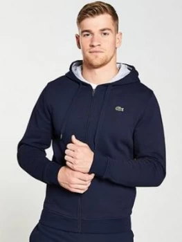 Image of Lacoste Sport Small Logo Hoodie - Navy