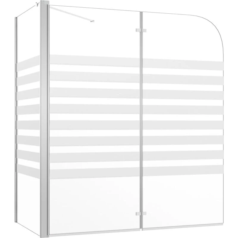 Image of VIDAXL Vidaxl - Bath Enclosure 120x68x130cm Tempered Glass Stripe 146226