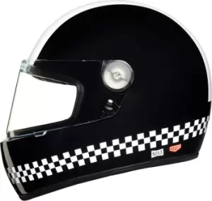 Image of Nexx X.G100R Finish Line Helmet, black-white, Size S, black-white, Size S
