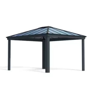 Image of Palram - Canopia Dallas 4300 Garden Gazebo - Grey