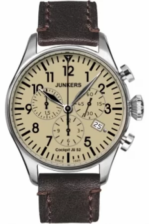 Image of Mens Junkers Cockpit JU52 Chronograph Watch 6180-5