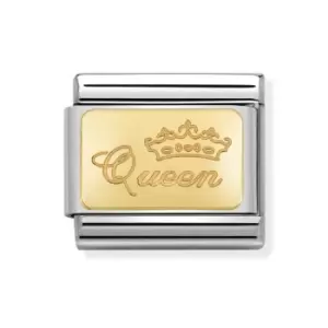 Image of Nomination Classic Gold Queen Charm