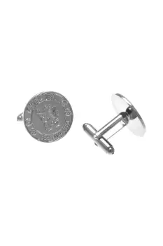 Image of Silver Plated Crest Cufflinks
