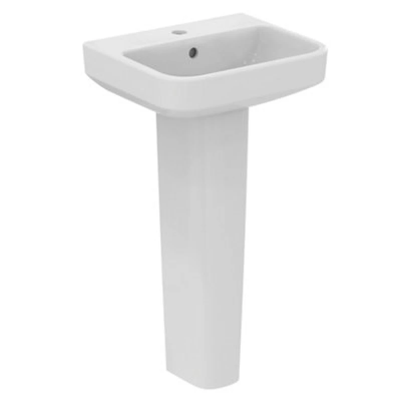 Image of Ideal Standard I.life B Gloss White Rectangular Floor-Mounted Full Pedestal Basin (H)82.5Cm (W)45Cm