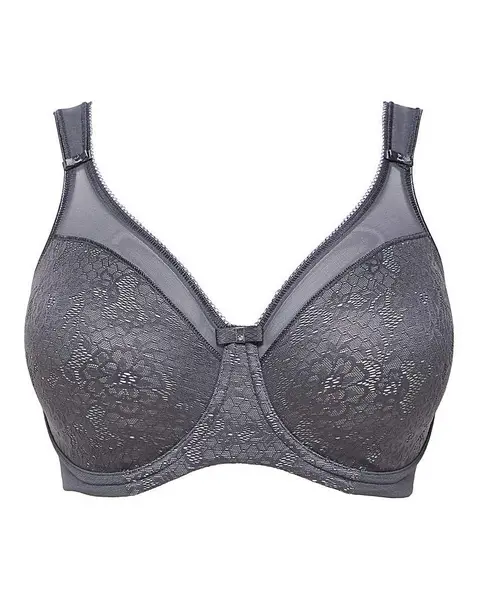 Image of Berlei Berlei Beauty Lace Minimiser Bra Dark Grey Female 36C MY26237