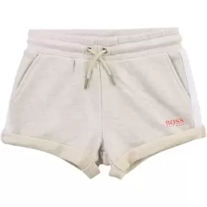 Image of Boss Cotton fleece shorts - Beige