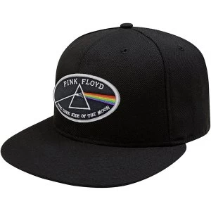 Image of Pink Floyd - The Dark Side of the Moon White Border Unisex Snapback Cap - Black
