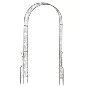 Image of Outsunny Metal Decorative Garden Rose Arch/Arbour/Trellis