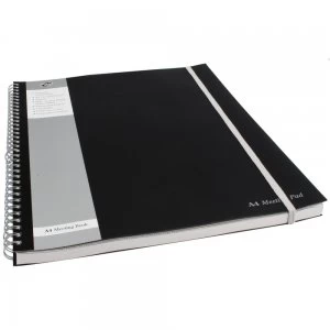 Image of Pukka Pad A4 Meeting Pad 160 Page Silver/Black PK3