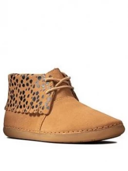 Image of Clarks Older Girls Skylark Form Ankle Boots - Animal