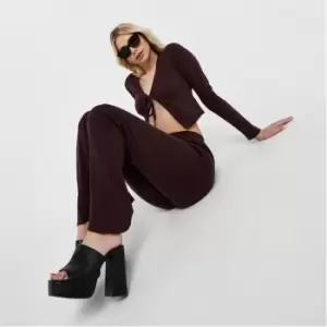 Image of Missguided Extreme Platform Mule Sandals - Black