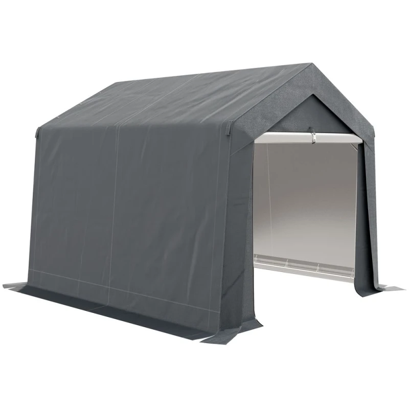Image of Outsunny 3 x 3(m) Garden Storage Shed, Waterproof and Heavy Duty Portable Shed, Grey 845-948V01CG