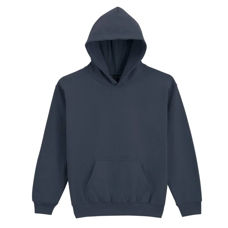 Image of Gildan Fleece Midweight Hoodie in Dark Grey Size: 5-6 Years Dark Grey Unisex 5-6 Years